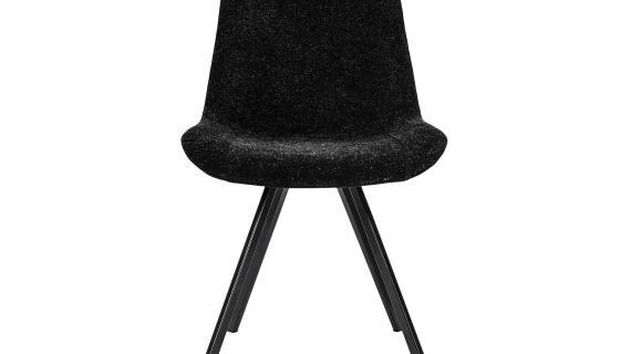 Miniaturka 1 - Krzesło kubełkowe czarne z profilowanym oparciem