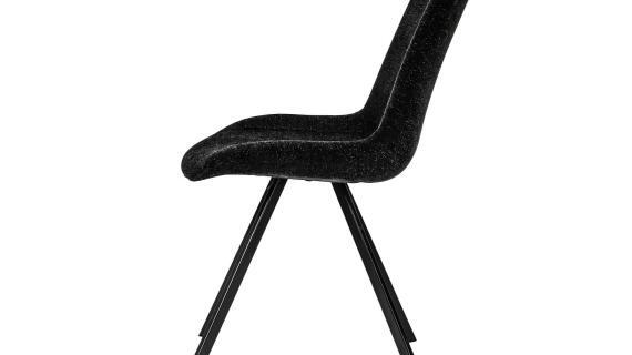 Miniaturka 3 - Nowoczesne czarne krzesło z zaokrąglonym siedziskiem