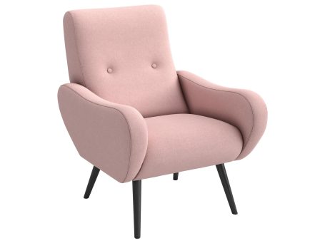 Fotel różowy tkanina Malmo New 61 ikonka JUNKO