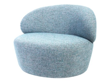 Fotel okrągły niebieski RIN