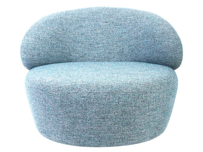 Fotel okrągły niebieski front RIN