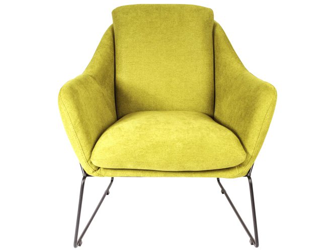 Fotel kolor limonkowy front NANAMI