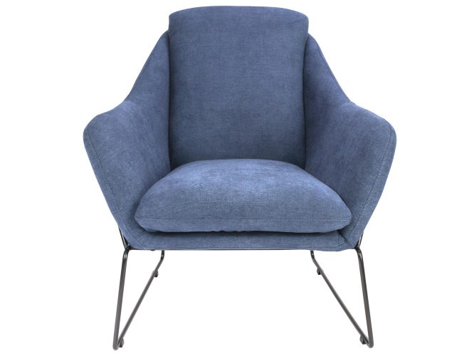 Fotel kolor niebieski front NANAMI