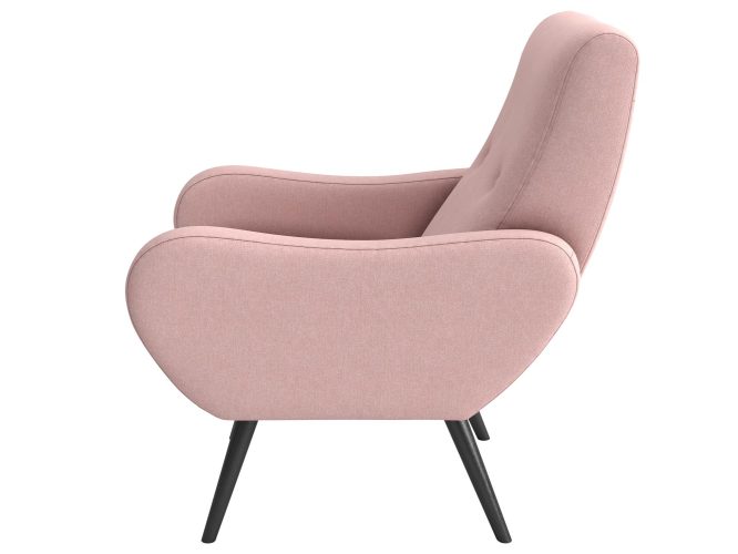 Fotel różowy bok tkanina Malmo New 61 JUNKO