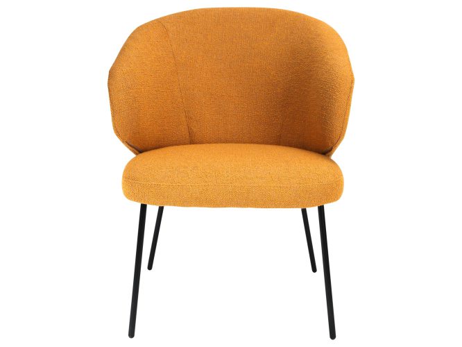 Fotel tapicerowany pomarańczowy front LOMA 2