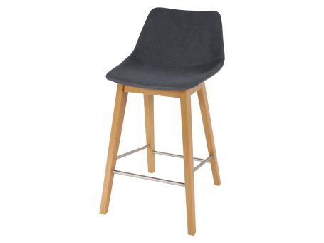 Krzesło barowe 65 cm drewniane nóżki ELSIE 2