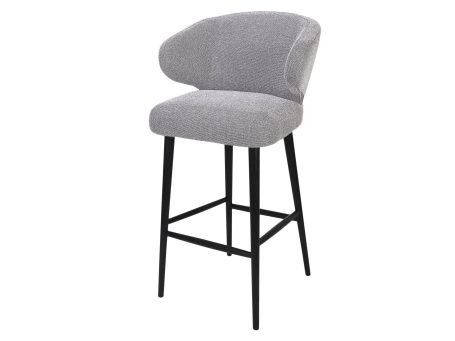 Krzesło barowe 75 cm szare LESLIE 3