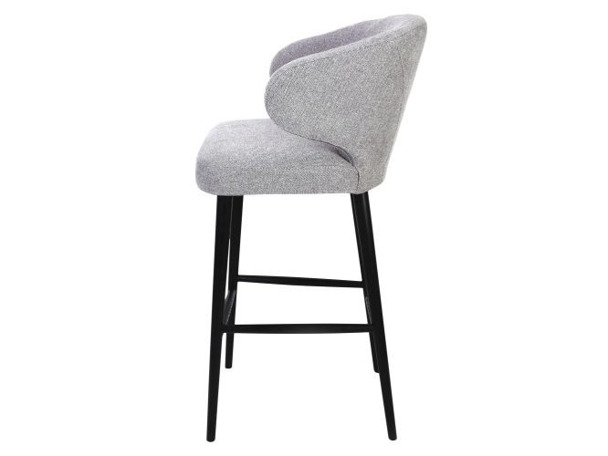 Krzesło barowe 75 cm szare profil LESLIE 3