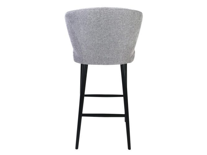 Krzesło barowe 75 cm szare tył LESLIE 3