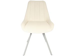 Miniaturka 2 - Krzesło tapicerowane ecru przód ERIN
