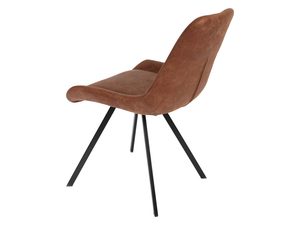 Miniaturka 1 - Krzesło tapicerowane brązowe FLORA