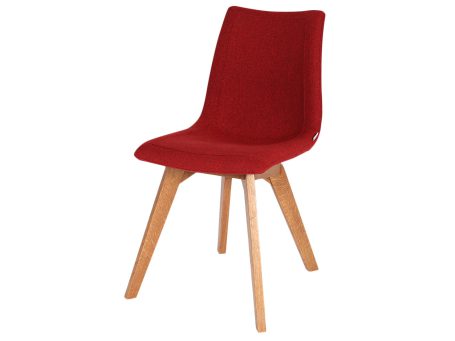 Krzesło czerwone drewniane nóżki MILA