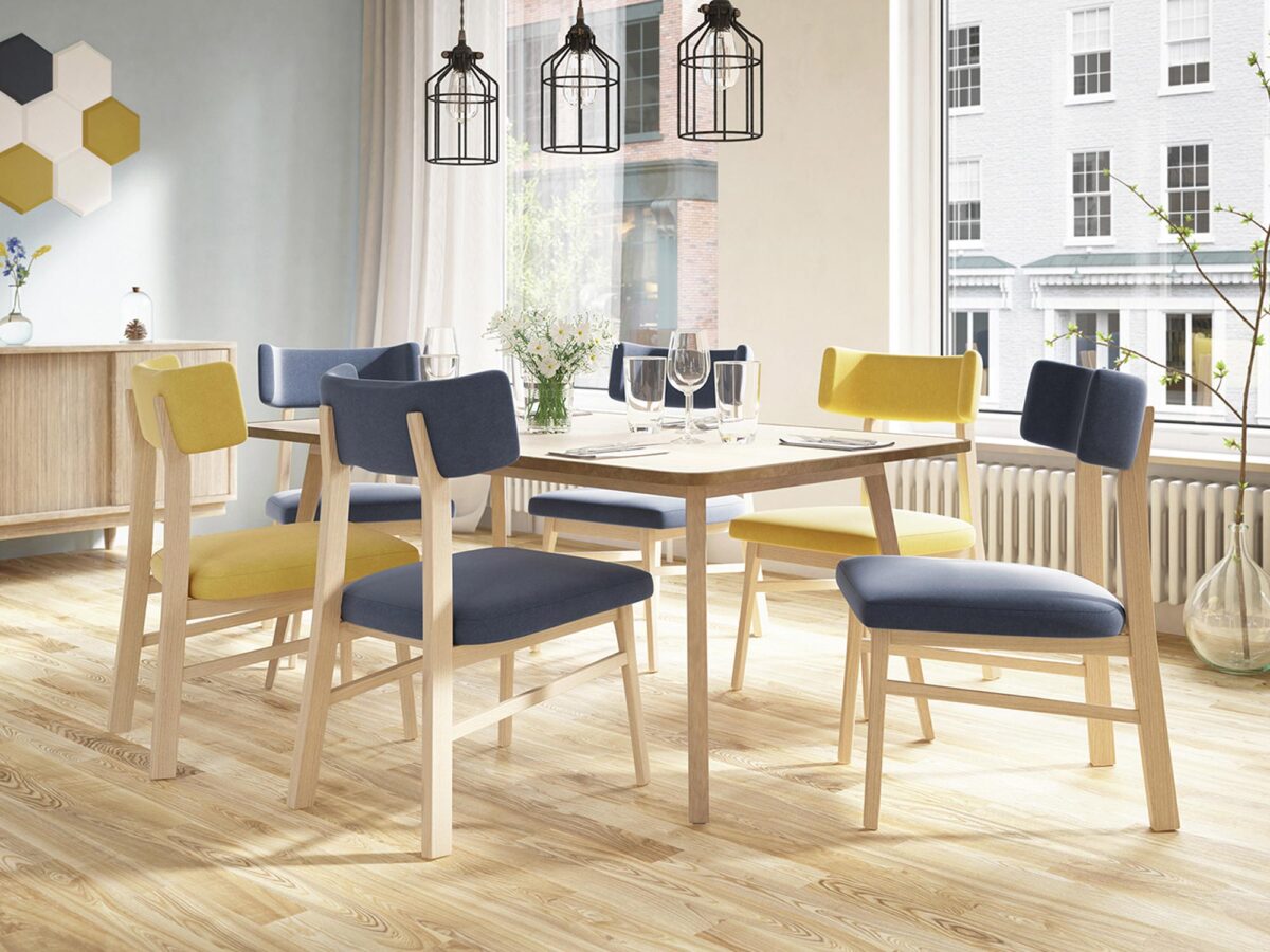 Pastelowa jadalnia naturalna