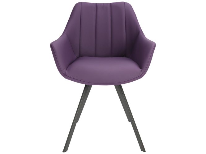 Fotel krzesło fioletowe front ERIN 2