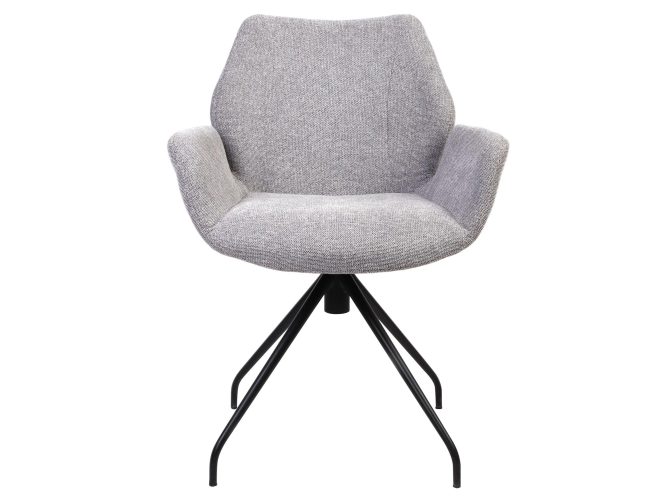 Krzesło tapicerowane szare front IRIS