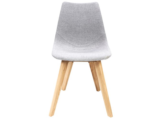 Proste krzesło tapicerowane na drewnianych nogach front OTIS