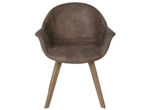 Miniaturka 6 - Tapicerowane krzesło na drewnianych nóżkach front ROMA