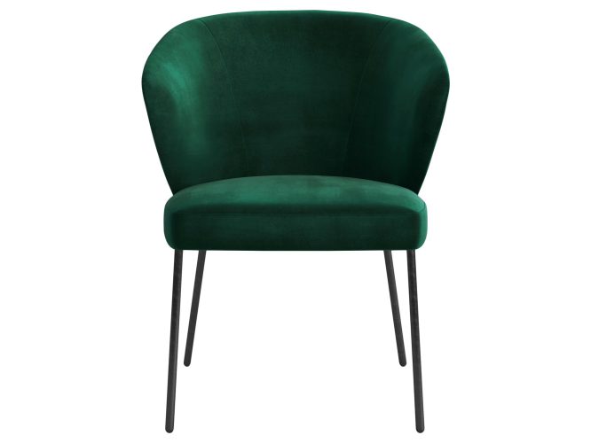 Krzesło butelkowa zieleń tkanina Riviera 38 front LOMA