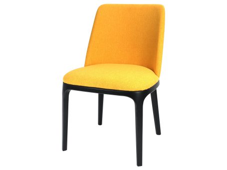 Krzesło żółte drewniane nóżki ikonka HATTIE