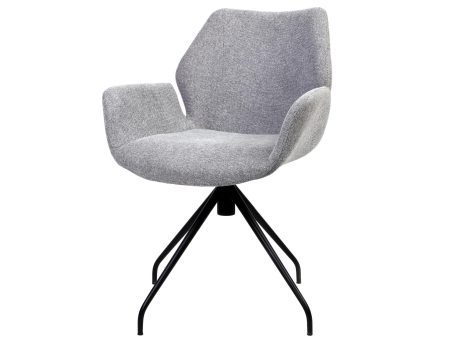 Krzesło tapicerowane szare ikonka IRIS