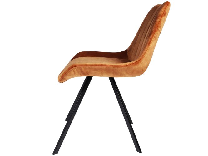 Krzesło tapicerowane pomarańczowe profil ERIN