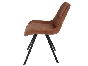 Miniaturka 2 - Krzesło tapicerowane brązowe ikonka profil FLORA