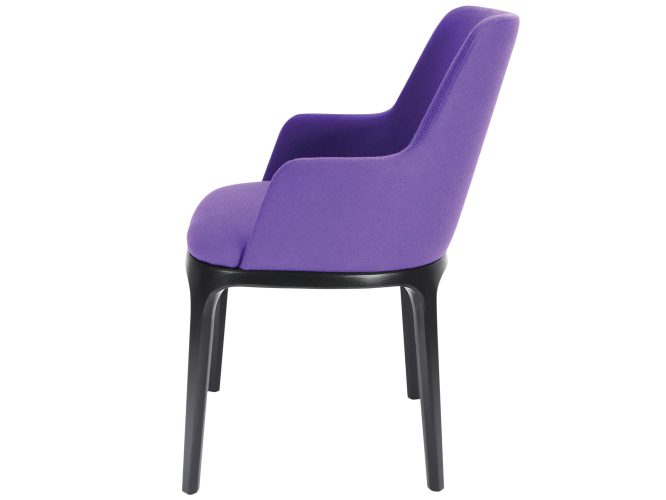 Fotel tapicerowany fioletowy profil HATTIE 2