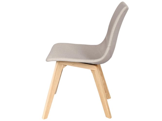 Krzesło beżowe drewniane nóżki profil MILOS