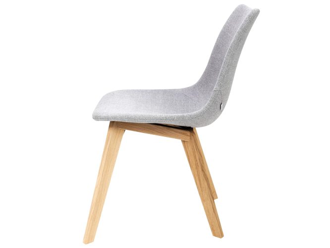 Proste krzesło tapicerowane na drewnianych nogach profil OTIS