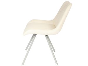 Miniaturka 4 - Krzesło tapicerowane ecru profil ERIN