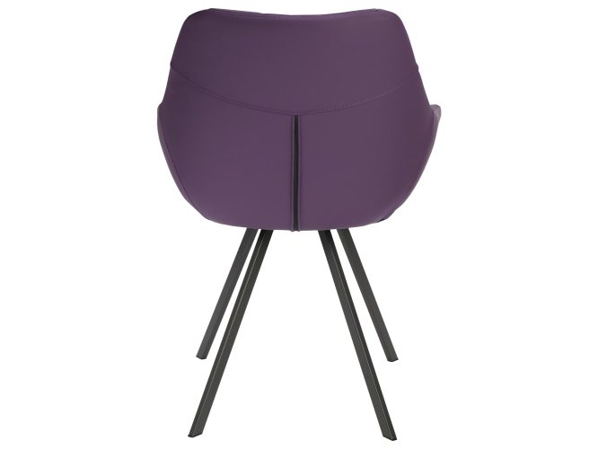Fotel krzesło fioletowe tył ERIN 2