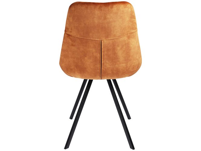 Krzesło tapicerowane pomarańczowe tył ERIN