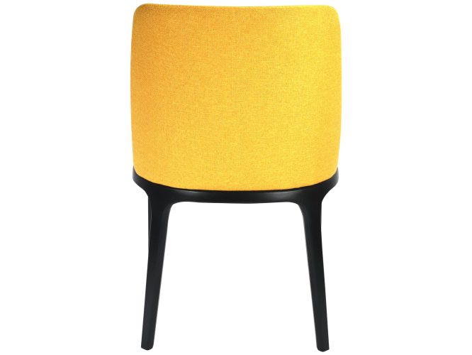 Krzesło żółte drewniane nóżki tył HATTIE