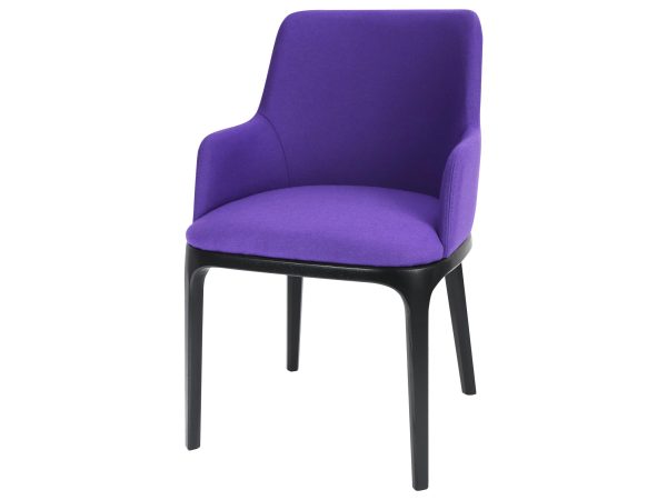 Fotel tapicerowany fioletowy HATTIE 2