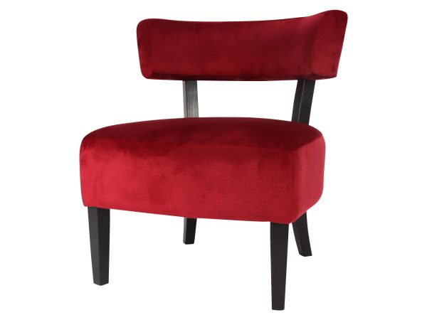 Niski fotel czerwony MARY 6