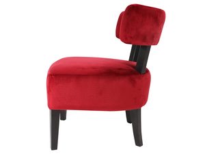 Miniaturka 1 - Niski fotel czerwony bok MARY 6