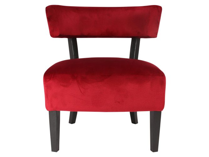 Niski fotel czerwony front MARY 6