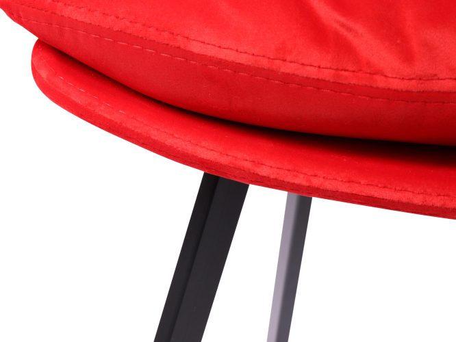 Krzesło czerwone metalowe nogi siedzisko MARY 2
