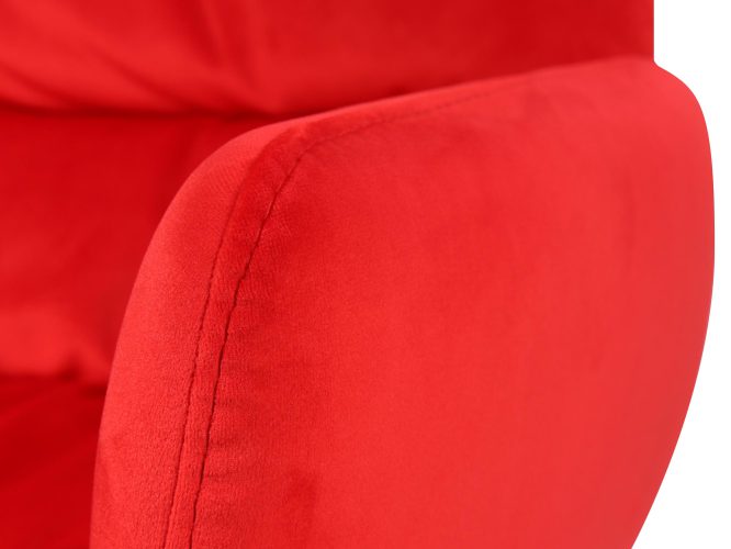 Krzesło czerwone podłokietniki zbliżenie MARY 2