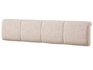 Miniaturka 5 - Przednia strona zagłówka w beżowej tapicerce z przeszyciami