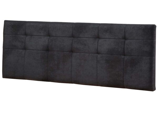 Ciemnoszary zagłówek tapicerowany z dekoracyjnymi przeszyciami