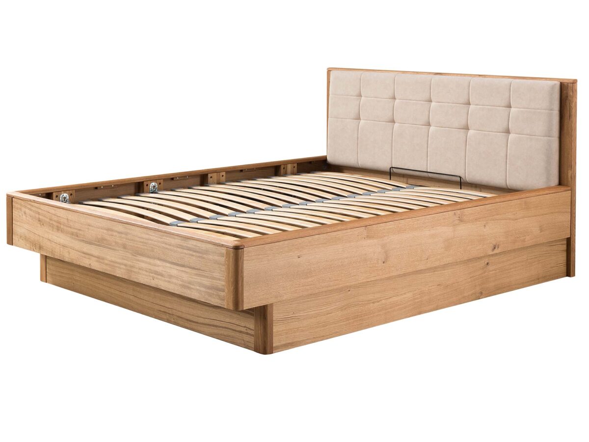 Łóżko dębowe z pojemnikiem Maseri 140