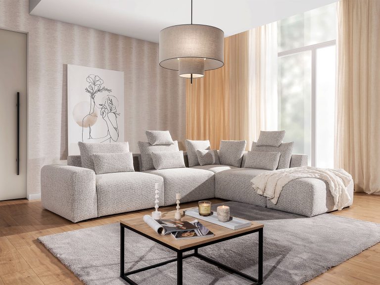Sofa modułowa w kolorze szarym