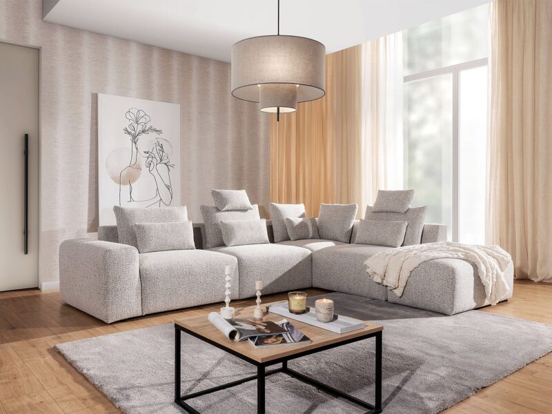 Sofa modułowa w kolorze szarym