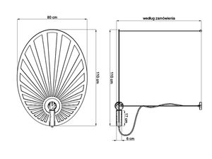 Miniaturka 20 - Szczegółowe wymiary designerskiej lampy wiszącej