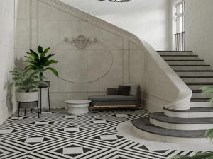 Miniaturka 14 - Nowoczesna lampa sufitowa, metalowa rama, geometryczny styl do salonu