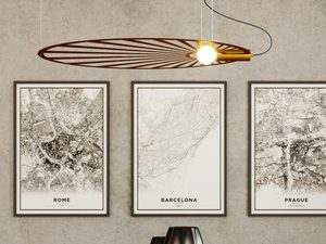 Miniaturka 17 - Lampa sufitowa, geometryczny design, styl art deco, złote wykończenie