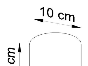 Miniaturka 24 - Rysunek techniczny plafonu LED z wymiarami, wysokość 10 cm