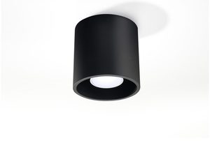 Miniaturka 7 - Minimalistyczny czarny plafon LED na białym suficie