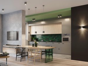 Miniaturka 4 - Biały plafon sufitowy LED, minimalistyczny design do nowoczesnych wnętrz